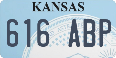 KS license plate 616ABP