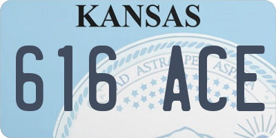 KS license plate 616ACE