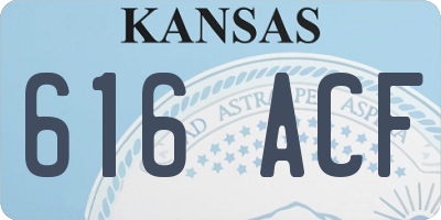 KS license plate 616ACF