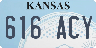 KS license plate 616ACY