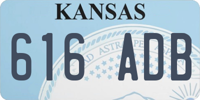 KS license plate 616ADB