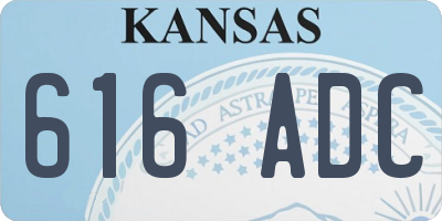 KS license plate 616ADC