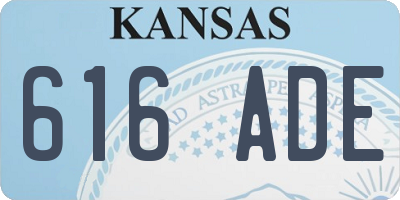 KS license plate 616ADE