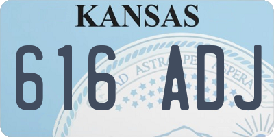 KS license plate 616ADJ