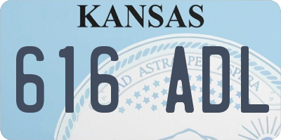 KS license plate 616ADL