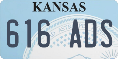 KS license plate 616ADS