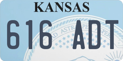 KS license plate 616ADT