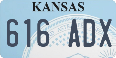 KS license plate 616ADX