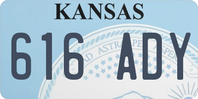 KS license plate 616ADY