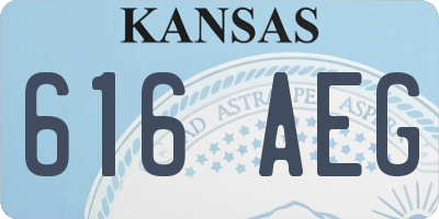 KS license plate 616AEG