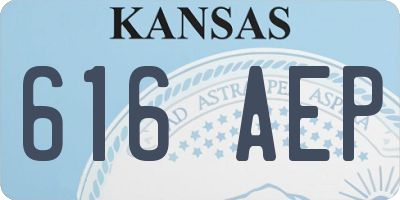 KS license plate 616AEP