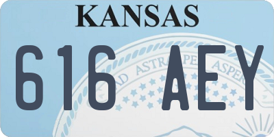 KS license plate 616AEY