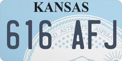 KS license plate 616AFJ
