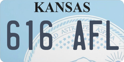 KS license plate 616AFL