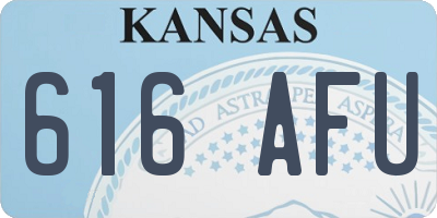 KS license plate 616AFU