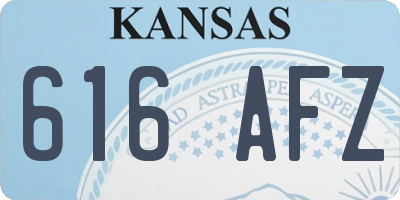 KS license plate 616AFZ