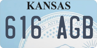 KS license plate 616AGB