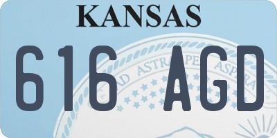 KS license plate 616AGD