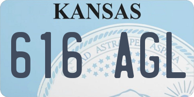 KS license plate 616AGL