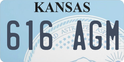 KS license plate 616AGM