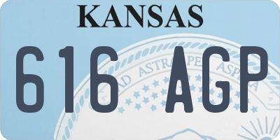 KS license plate 616AGP
