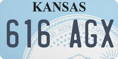 KS license plate 616AGX