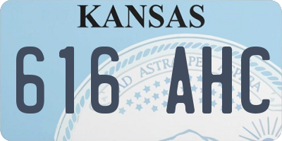 KS license plate 616AHC