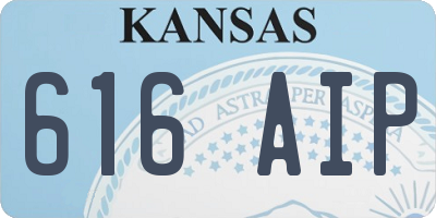 KS license plate 616AIP