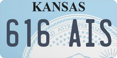 KS license plate 616AIS