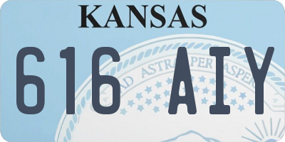 KS license plate 616AIY