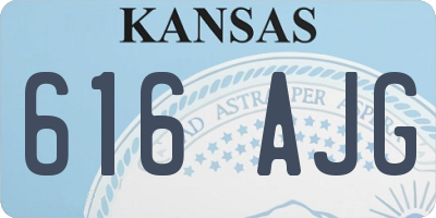 KS license plate 616AJG