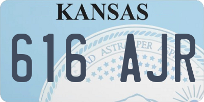KS license plate 616AJR