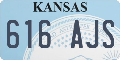 KS license plate 616AJS