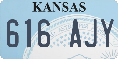 KS license plate 616AJY