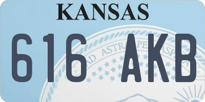 KS license plate 616AKB