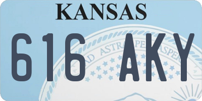 KS license plate 616AKY