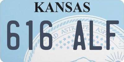 KS license plate 616ALF