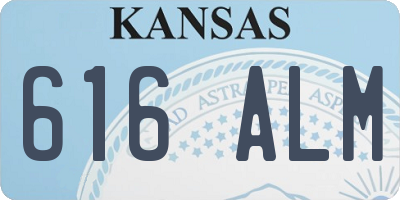 KS license plate 616ALM