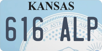 KS license plate 616ALP