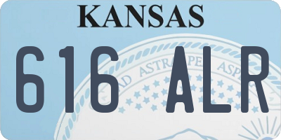 KS license plate 616ALR