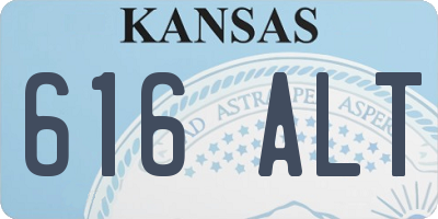 KS license plate 616ALT