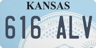 KS license plate 616ALV