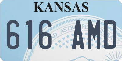 KS license plate 616AMD