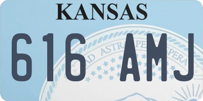 KS license plate 616AMJ