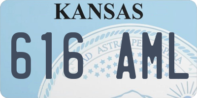 KS license plate 616AML