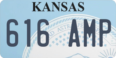 KS license plate 616AMP