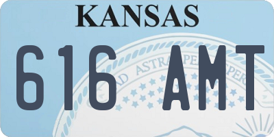 KS license plate 616AMT