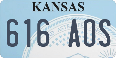 KS license plate 616AOS