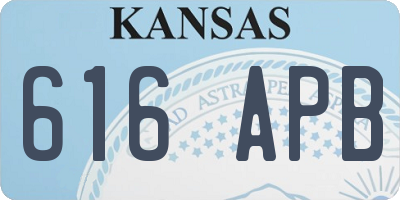 KS license plate 616APB