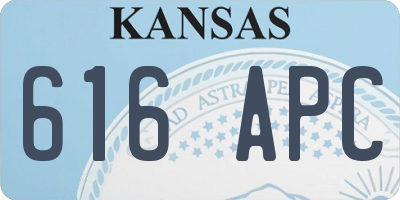 KS license plate 616APC